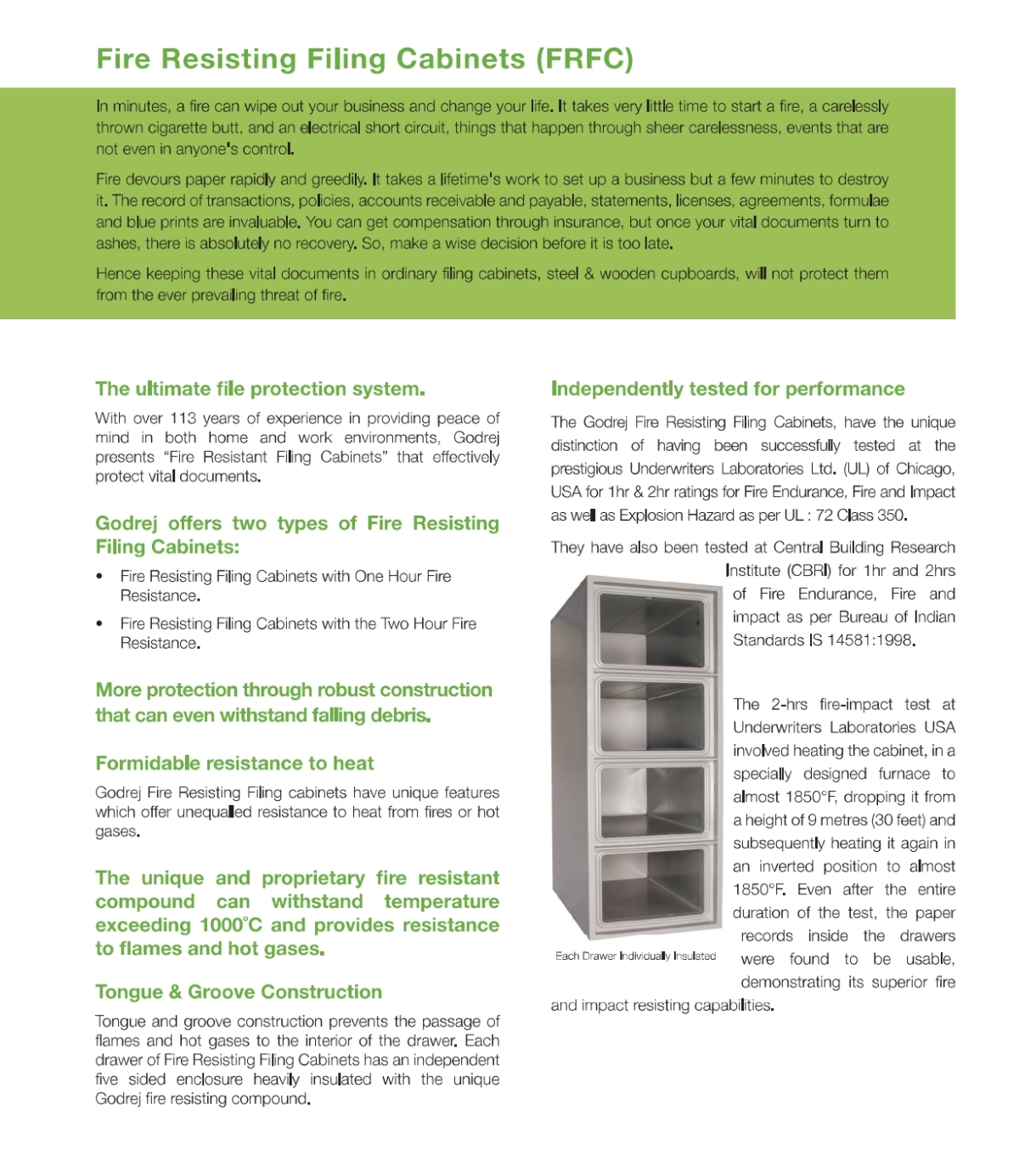 Fire Resisting Filing Cabinet (FRFC) from Sidharth Enterprises
